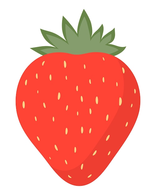 Strawberry is a ripe berry Vector illustration