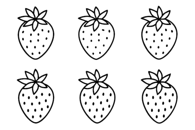 Strawberry Line Art Nature Inspired Artistic Strawberry Drawing