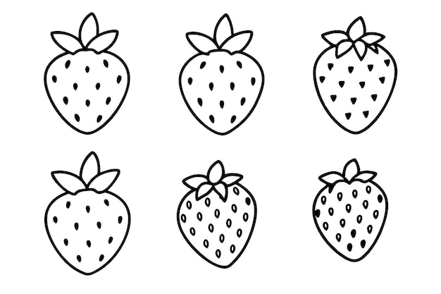 Strawberry Line Art Unique Fruit Artwork for Home Decor