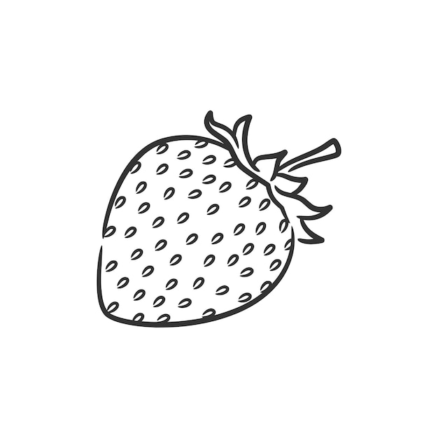 Strawberry Line Art Vector illustration