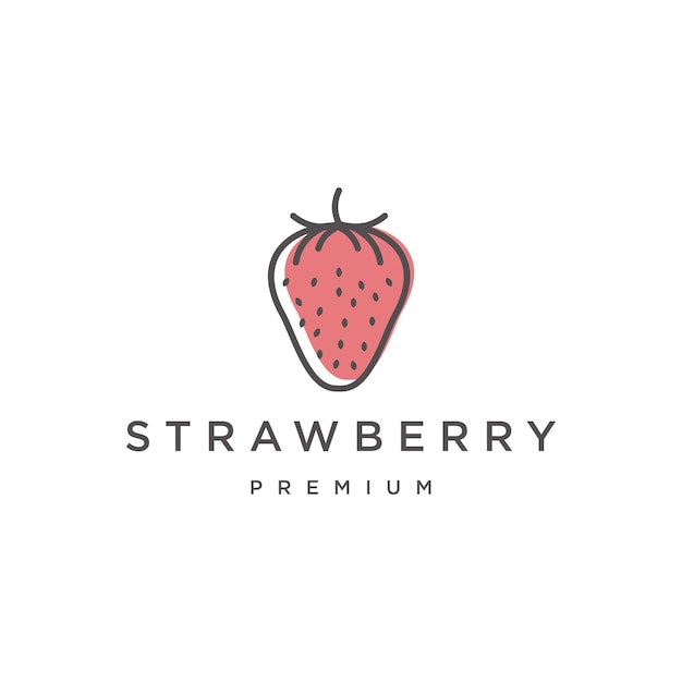 Strawberry logo icon design template