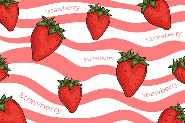 Strawberry pattern background