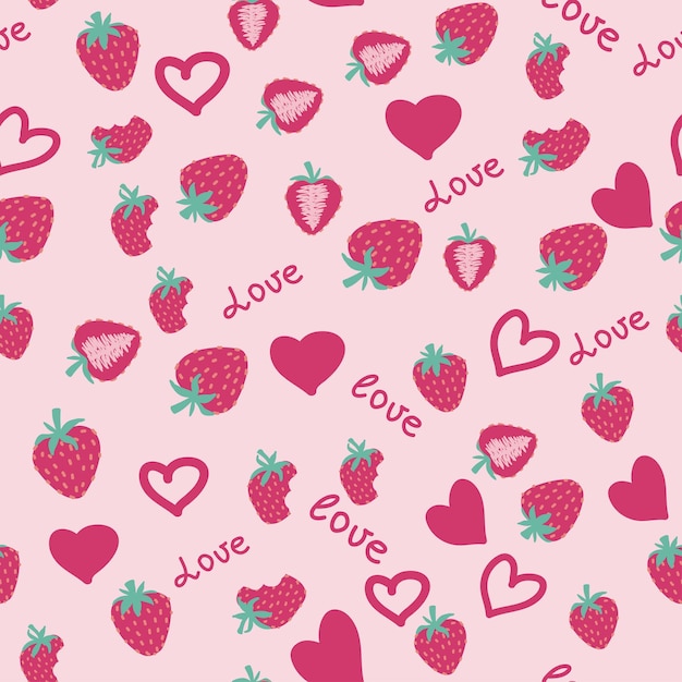 Strawberry Patterns Red strawberry Strawberry Backgrounds Strawberry Love Card