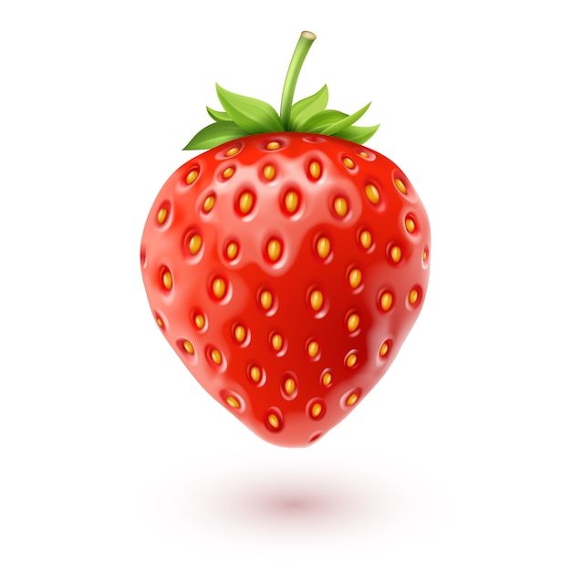 Strawberry realistic icon