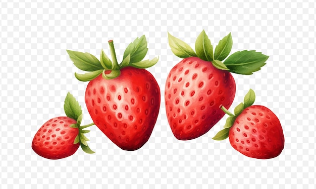 Strawberry set isolated vector illustration