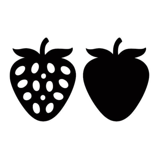 Strawberry silhouette image