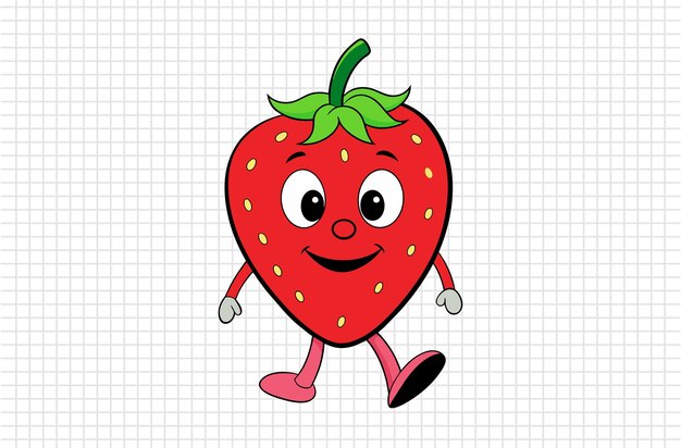 Vector strawberry vector illustration strawberry icon and healthy fruit silhouette logo eps file