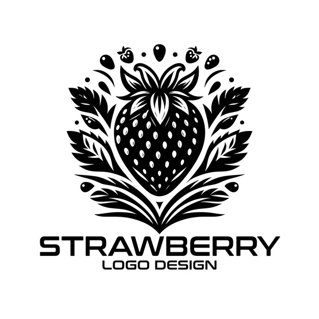 Vector strawberry vector logo design