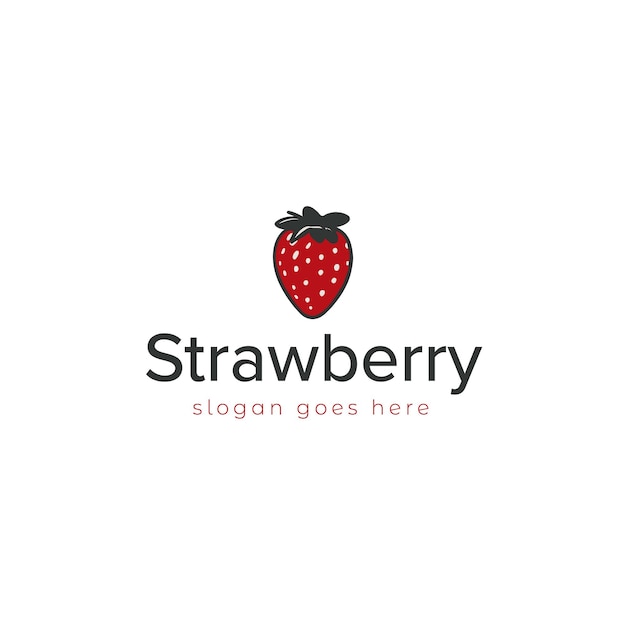 Strawberry Vector Logo Design