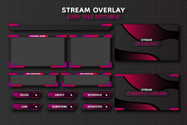 Vector stream overlay template