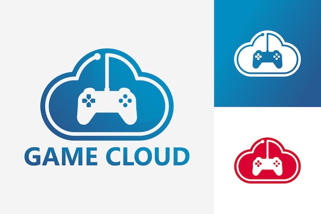 Streaming Cloud Network Game Logo Template Design Vector Emblem Design Concept Creative Symbol