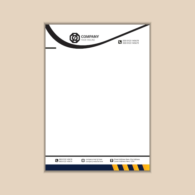 Streamlined A4 Letterhead Vector Template