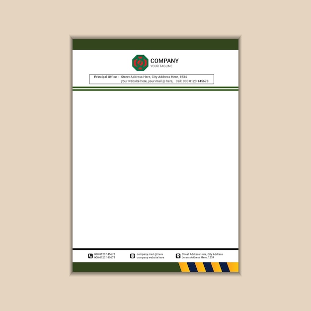 Streamlined A4 Letterhead Vector Template