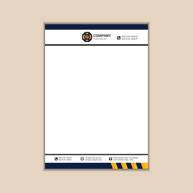 Streamlined A4 Letterhead Vector Template