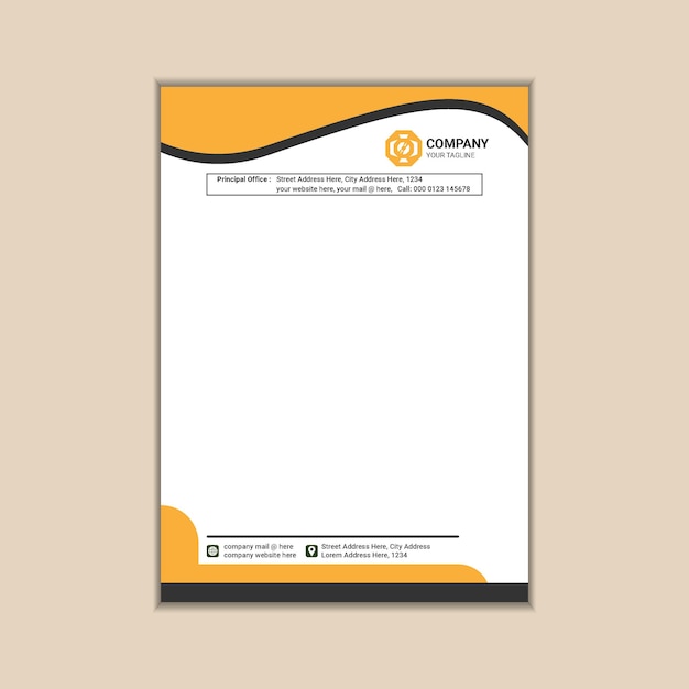 Streamlined Business Letterhead for a Contemporary Look