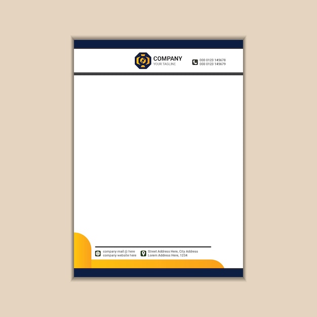 Streamlined Business Letterhead for a Contemporary Look