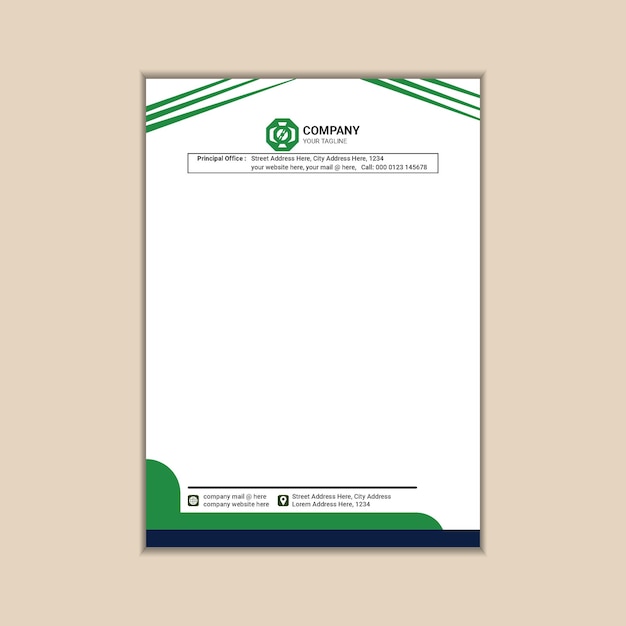 Streamlined Business Letterhead for a Contemporary Look