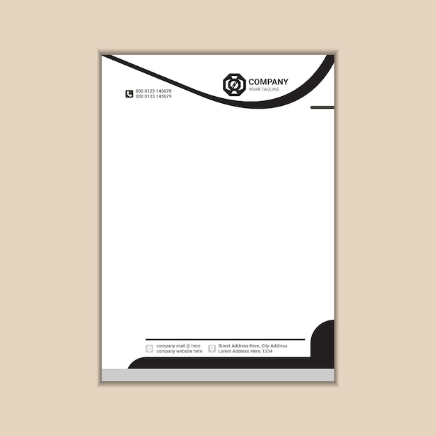 Streamlined Business Letterhead for a Contemporary Look