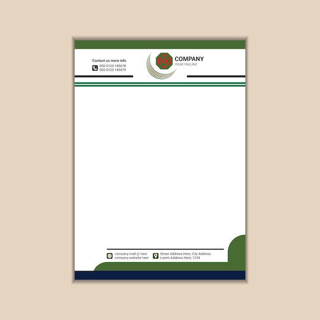 Streamlined Business Letterhead for a Contemporary Look