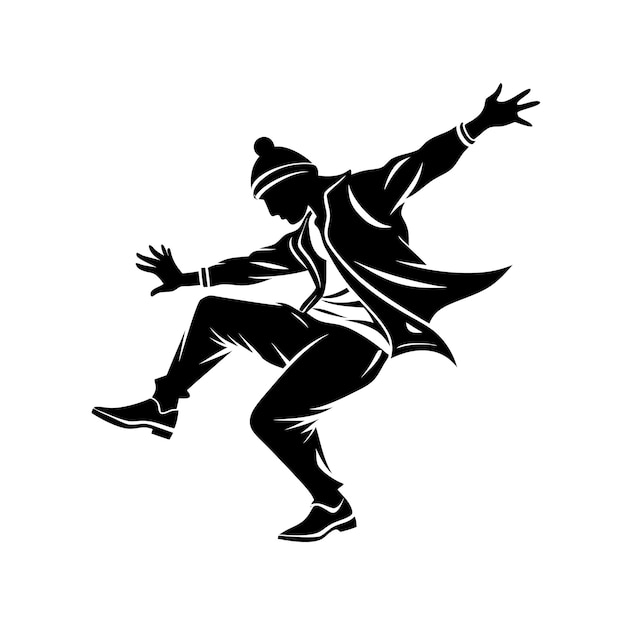 Vector street dance silhouette