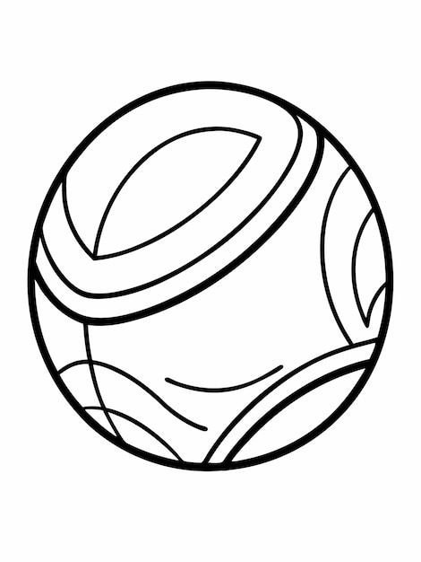 Street Hockey Ball colouring book pages for children and adults with vector design