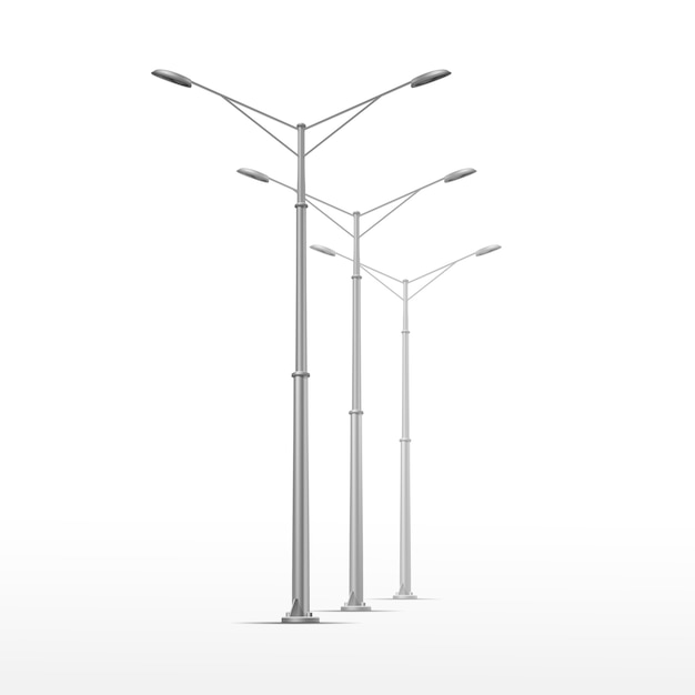 Vector  street lamp on white background