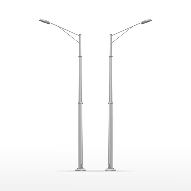 Vector  street lamp on white background