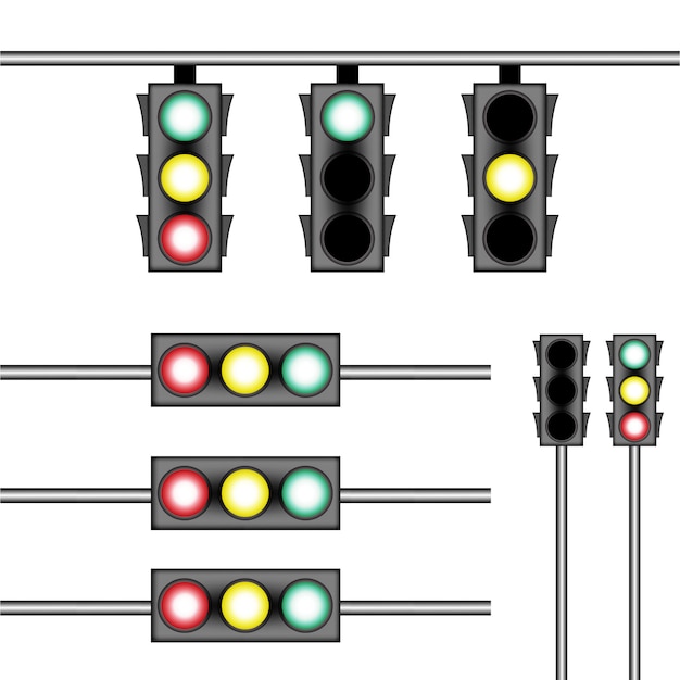 Street light template illustration traffic