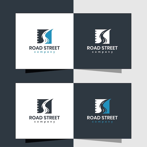 Street logo combination with vector abstract books