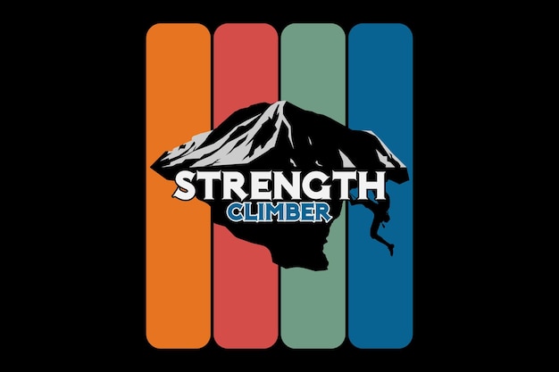 Strength Climber With Silhouette Design Illustration