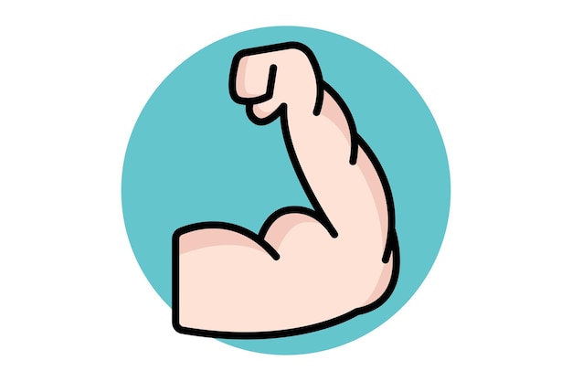 Vector strength colored outline icon