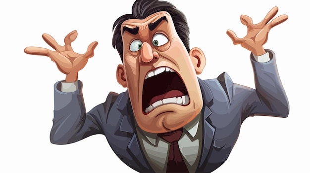 Stressed Cartoon Businessman Stock Illustration