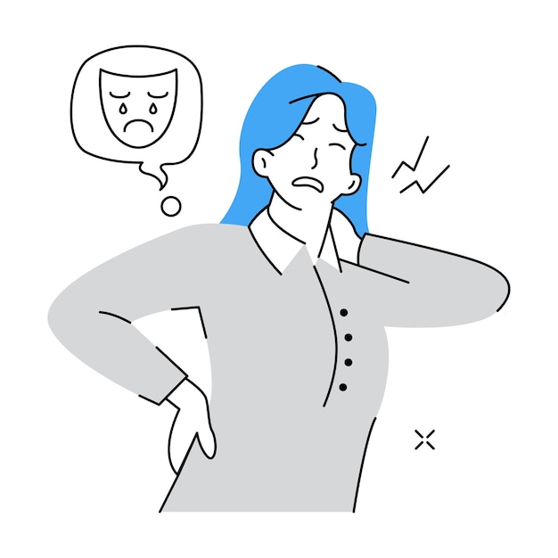 Stressed parent by child behaviour, premium sketchy icon