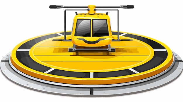 Vector striking helipad yellow frame illustration vector