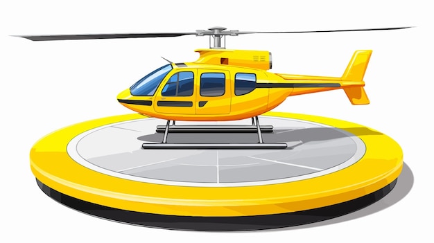 Vector striking helipad yellow frame illustration vector