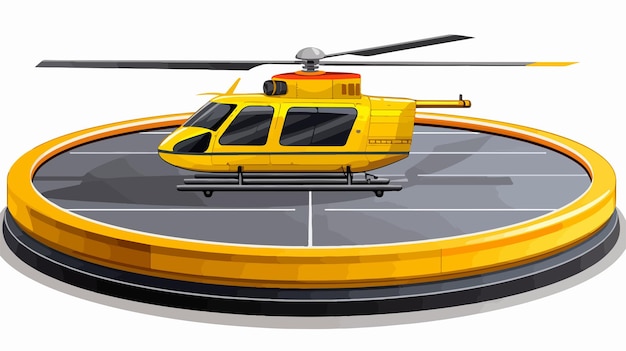 Vector striking helipad yellow frame illustration vector