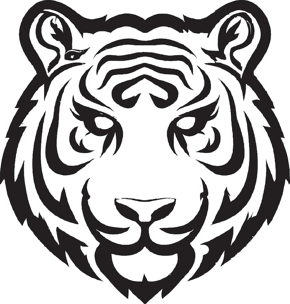 Striking Tiger Vector Graphic