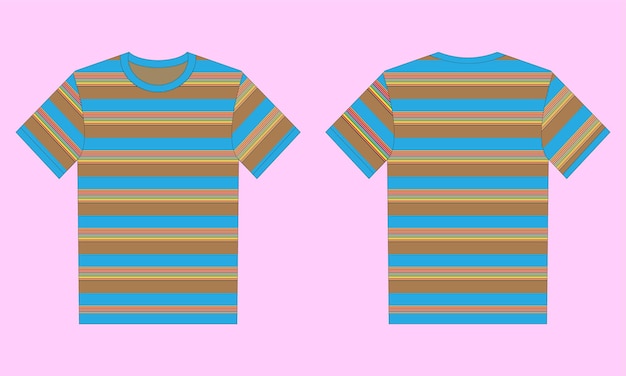 stripe t shirt design illustration for fashion design