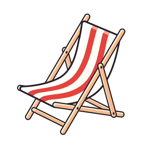 Striped beach chair