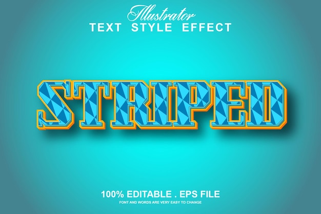 striped text effect editable