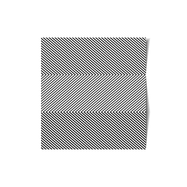 Striped vector sheet of paper. 3d object for your design