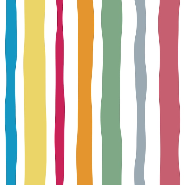 Striped watercolor lines color seamless pattern