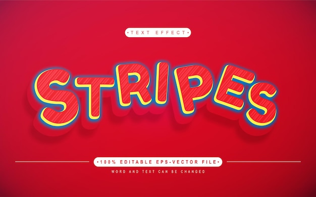 Stripes line text effect