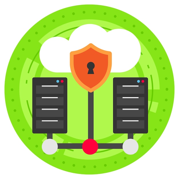 Striping or Mirroring Raid Concept Redundant Array of Independent Disks Vector Design Cloud Process