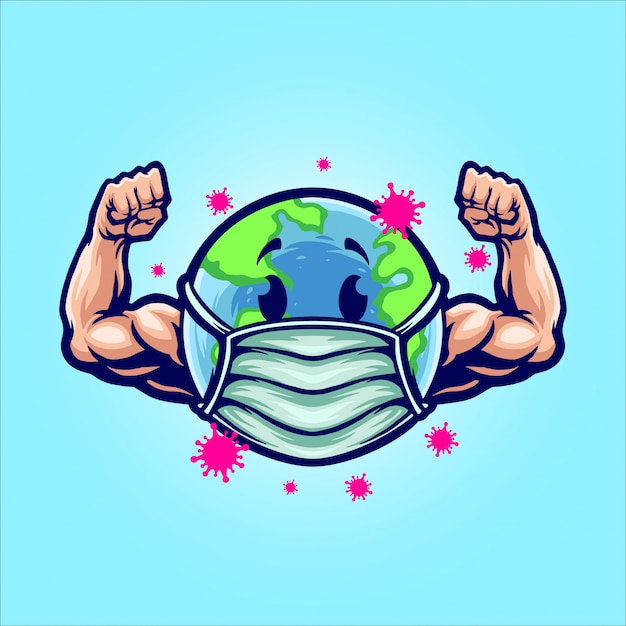 strong earth illustration