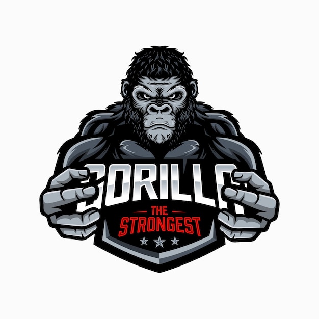 strong gorilla illustration