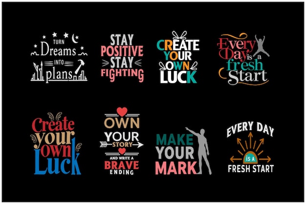 Vector strong motivational quotes typography illustration vector for tshirt template element