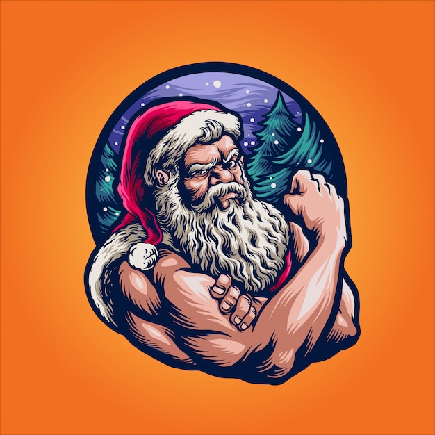 STRONG SANTA CLAUS IN WINTER