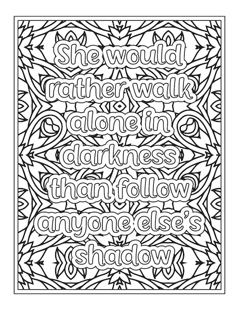 Strong Women Quotes Coloring Page For KDP interior