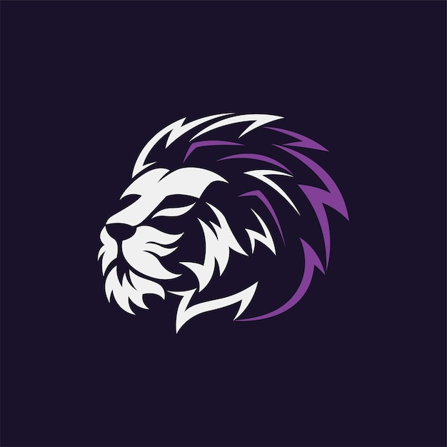 Stronger lion head logo design